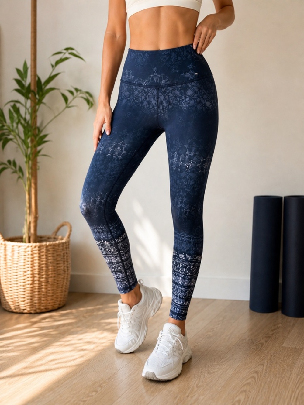 CALIA Carrie Underwood Navy Ombre Mandala Leggings Small Yoga Athleisure